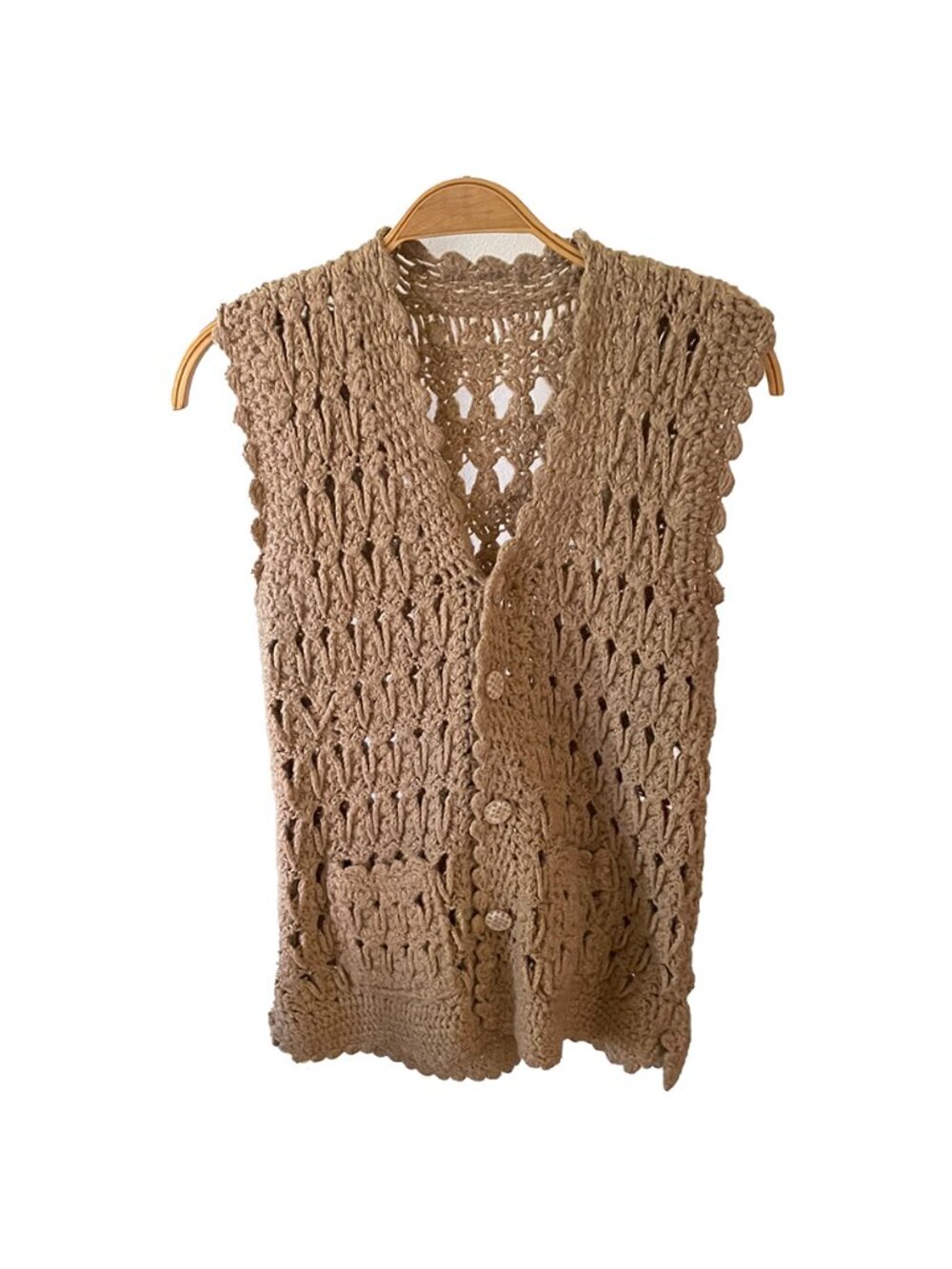 Vintage handmade chunky knit vest